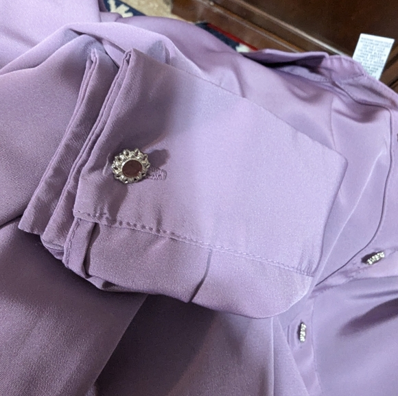 Sag Harbor Always in Style Button Down Shirt Size 18 Button Cuff Sleeves - Picture 10 of 16